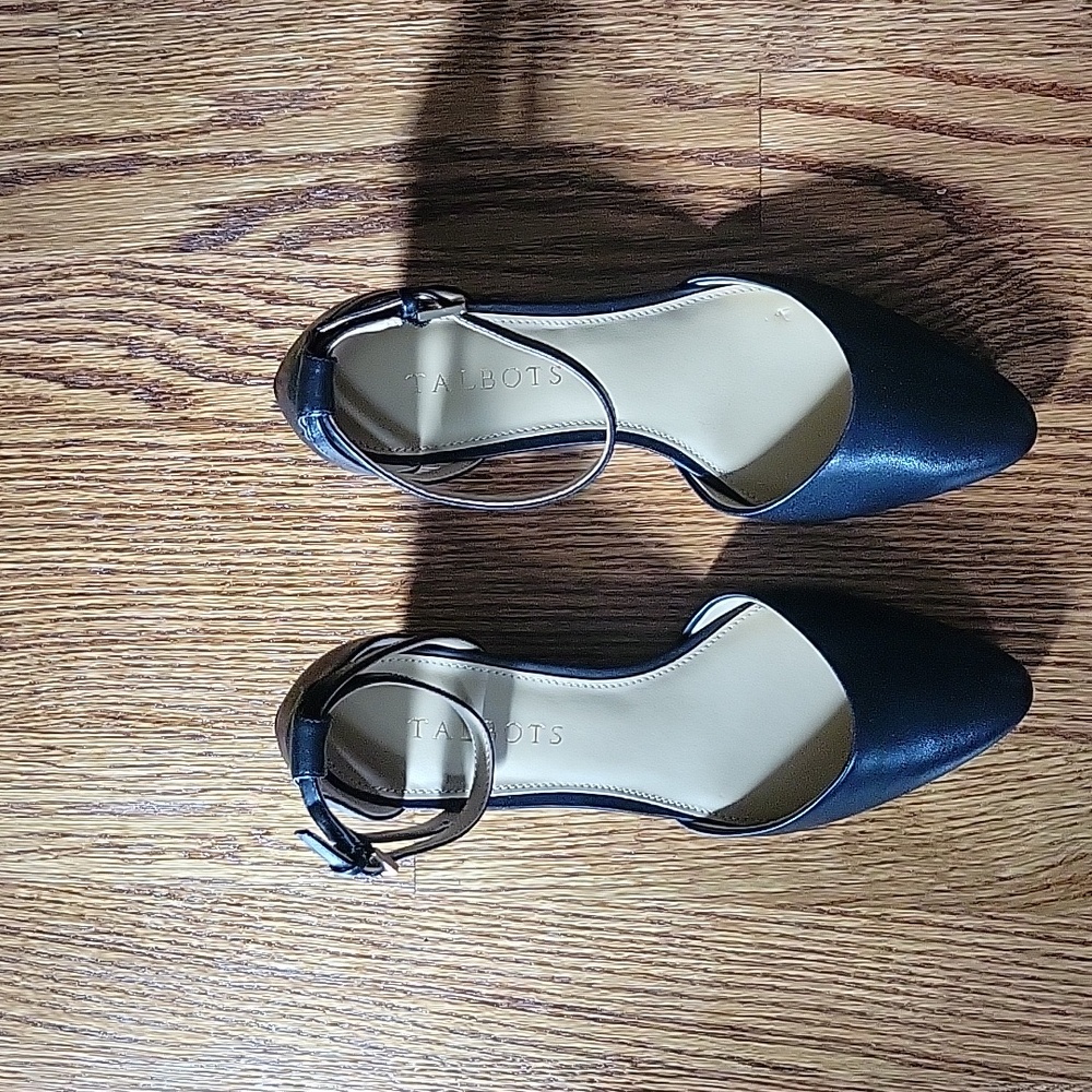 Talbots black Laney wedge sandals